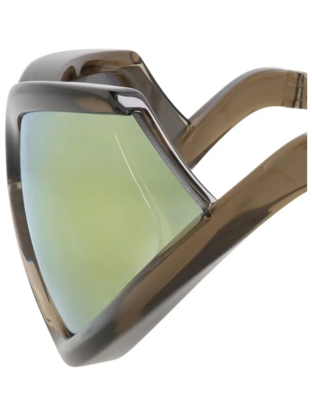 New Balenciaga Women's Sunglasses Shield Wrap Bio Injection Frame Unisex Brown